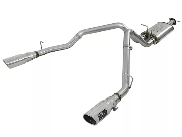 AFE MACH Force-XP 3-Inch Dual Exhaust System with Polished Tips; Rear Exit (19-24 5.7L RAM 1500)