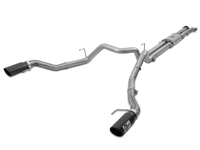 AFE MACH Force-XP 3-Inch Dual Exhaust System with Black Tips; Rear Exit (17-20 F-150 Raptor)