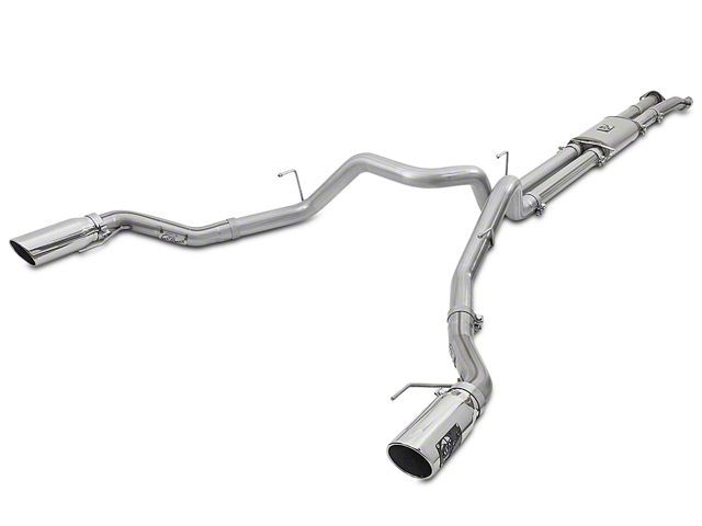 AFE MACH Force-XP 3-Inch Dual Exhaust System with Polished Tips; Rear Exit (17-20 F-150 Raptor)