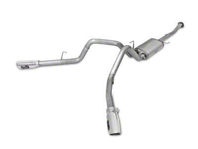 AFE MACH Force-XP 3-Inch Dual Exhaust System with Polished Tips; Side Exit (15-20 5.0L F-150)