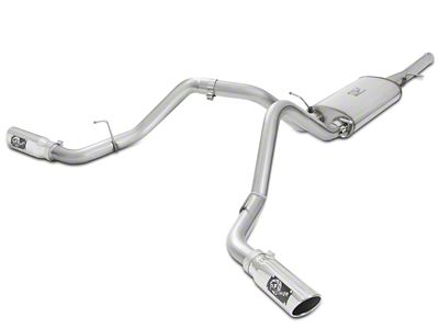 AFE MACH Force-XP 3-Inch Dual Exhaust System with Polished Tips; Side Exit (09-13 5.3L Silverado 1500)