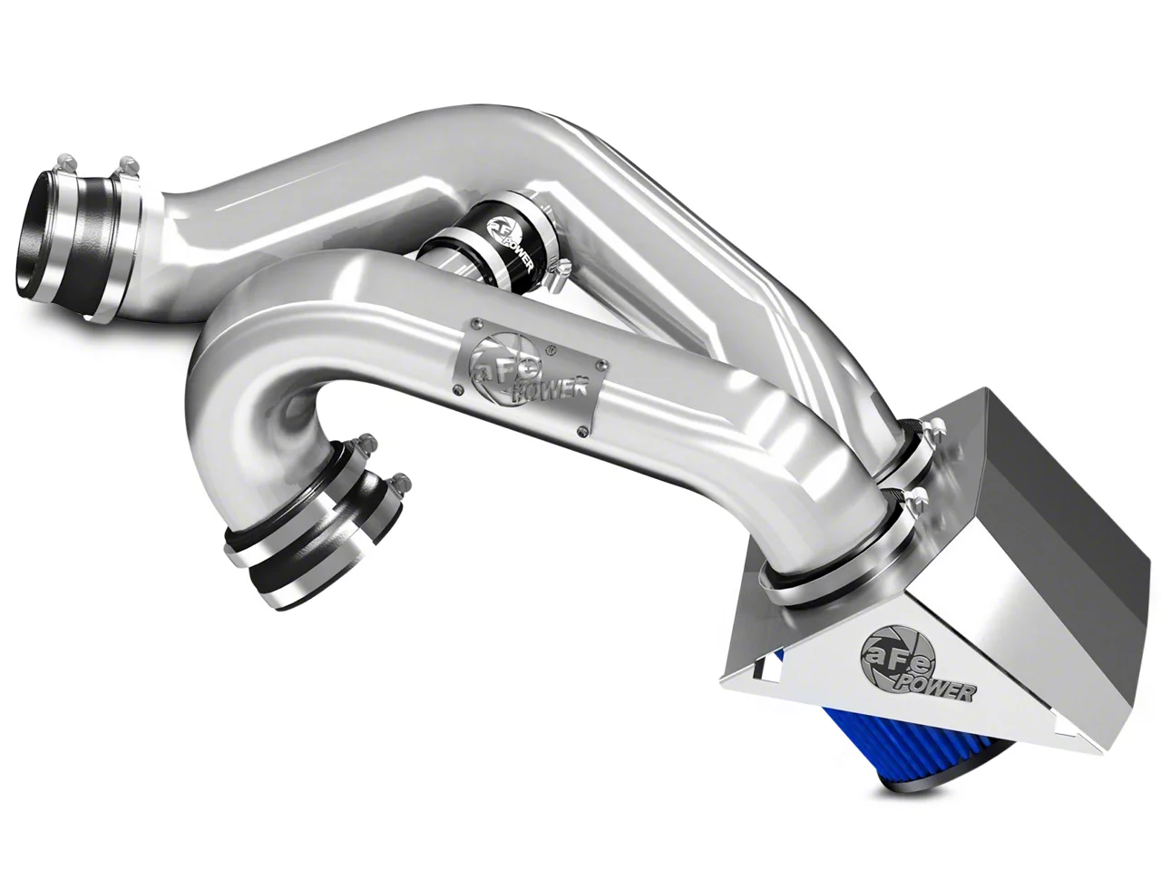 AFE Magnum FORCE Stage-2 Cold Air Intake with Pro 5R Oiled Filter; Brushed Aluminum (17-20 F-150 Raptor)