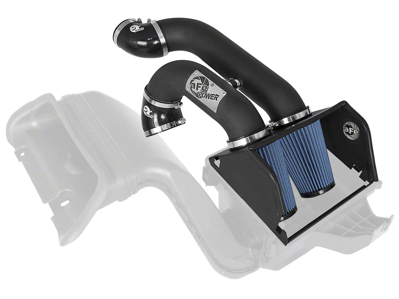 AFE Magnum FORCE Stage-2 ST Cold Air Intake with Pro 5R Oiled Filter; Black (17-20 3.5L EcoBoost F-150, Excluding Raptor)
