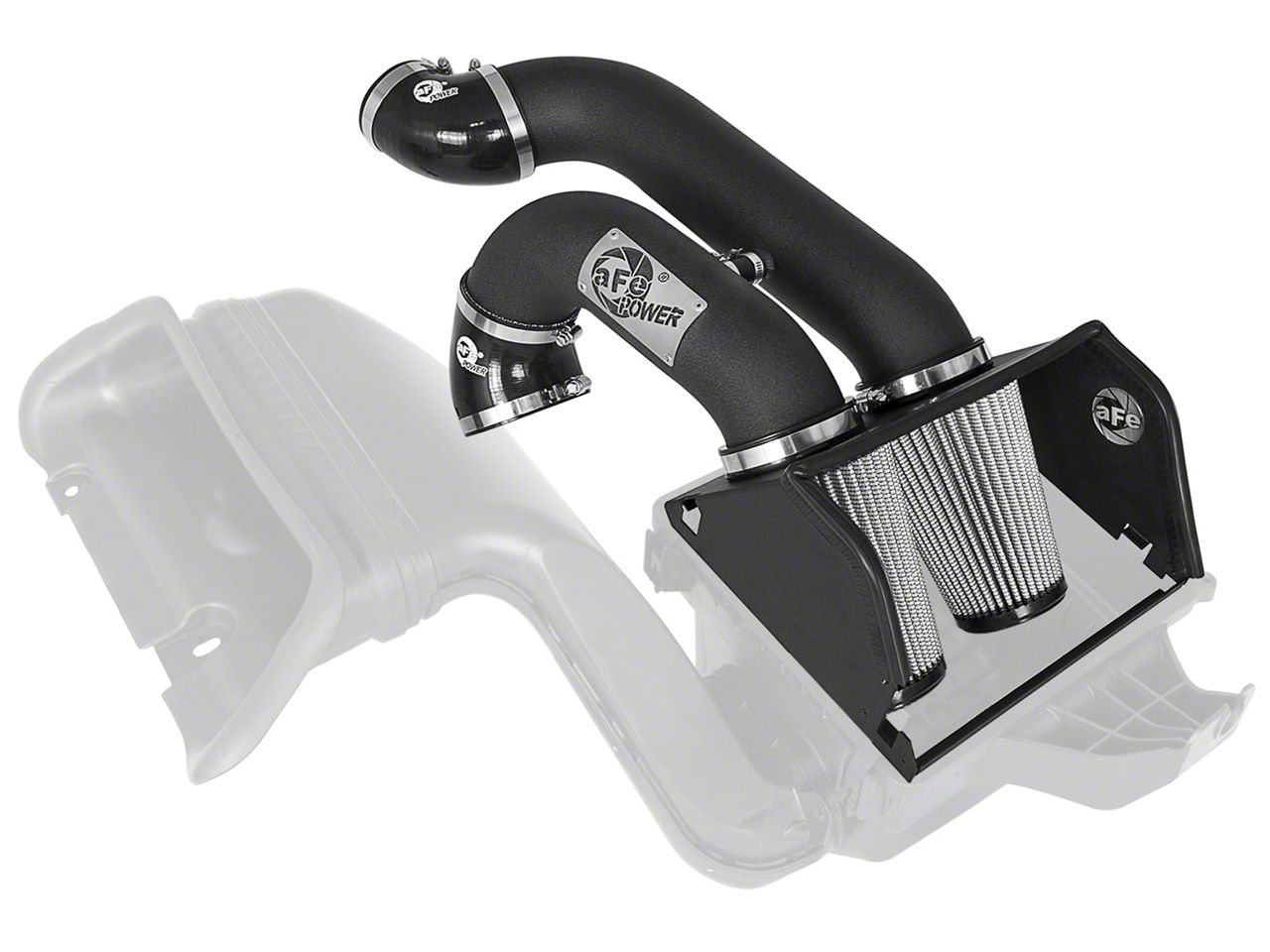 AFE Magnum FORCE Stage-2 XP Cold Air Intake with Pro DRY S Filter; Black (17-20 3.5L EcoBoost F-150, Excluding Raptor)