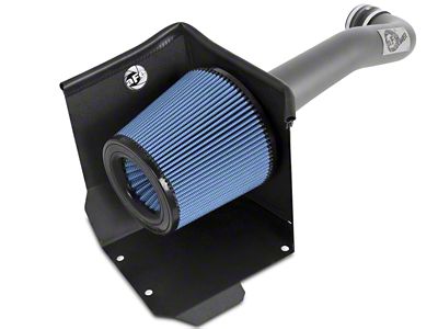 AFE Magnum FORCE Stage-2 Cold Air Intake with Pro 5R Oiled Filter; Matte Gray (14-18 6.2L Silverado 1500 w/ Electric Cooling Fan)