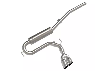 AFE Rebel Series 2.50-Inch Single Exhaust System with Polished Tips; Middle Side Exit (22-26 AWD 2.0L EcoBoost Maverick)
