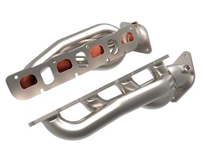 AFE 1-7/8-Inch Twisted Steel Shorty Headers; Titanium Coated (21-24 RAM 1500 TRX)