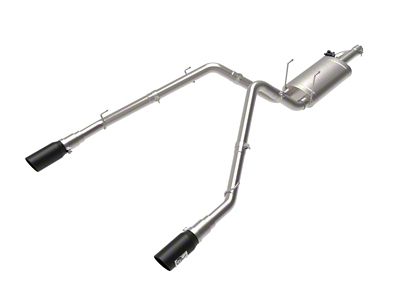 AFE Gemini XV 3-Inch Dual Exhaust System with Black Tips; Rear Exit (09-18 5.7L RAM 1500 w/ Factory Dual Exhaust)