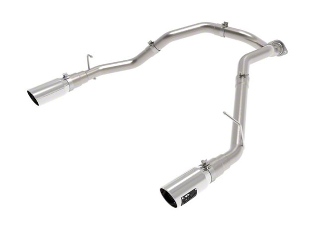 AFE Large Bore-HD 3-Inch DPF-Back Exhaust System with Polished Tips; Rear Exit (20-24 3.0L EcoDiesel RAM 1500)