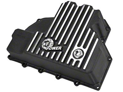 AFE Pro Series Engine Oil Pan with Machined Fins; Black (14-18 4WD 3.0L EcoDiesel RAM 1500)