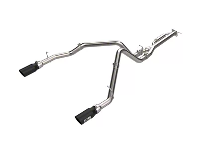 AFE Vulcan Series 3-Inch Dual Exhaust System with Black Tips; Rear Exit (25-26 3.0L RAM 1500, Excluding RHO)
