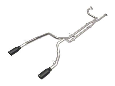 AFE Vulcan Series 3 to 3-1/2-Inch Dual Exhaust System with Black Tips; Rear Exit (21-24 RAM 1500 TRX)