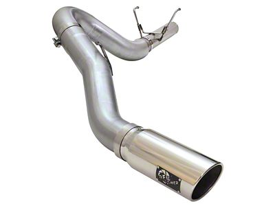 AFE Large Bore-HD 5-Inch Single Exhaust System with Polished Tip; Side Exit (13-18 6.7L RAM 2500)