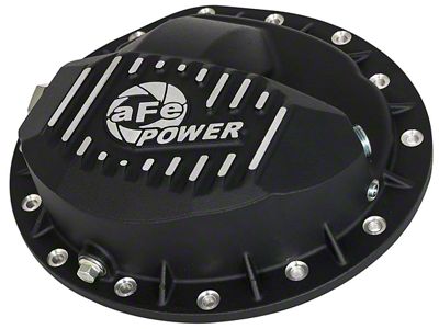 AFE Pro Series Front Differential Cover with Machined Fins; Black; AAM 9.25/14 (03-13 RAM 2500)