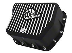 AFE Pro Series Transmission Pan with Machined Fins; Black (03-07 5.9L RAM 2500 w/ Automatic Transmission)