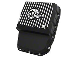 AFE Pro Series Transmission Pan with Machined Fins; Black (07-12 6.7L RAM 2500)