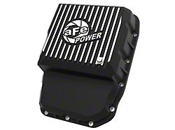 AFE Pro Series Transmission Pan with Machined Fins; Black (13-23 6.7L RAM 2500 w/ 68RFE Transmission)