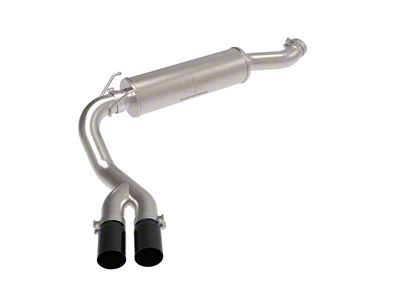 AFE Rebel Series 3.50-Inch Single Exhaust System with Black Tips; Middle Side Exit (19-24 6.4L RAM 2500)