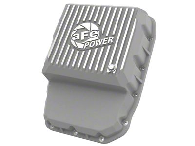 AFE Street Series Transmission Pan with Machined Fins; Raw (07-12 6.7L RAM 2500)