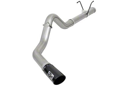 AFE Large Bore-HD 4-Inch Single Exhaust System with Black Tip; Side Exit (07-12 6.7L RAM 3500)