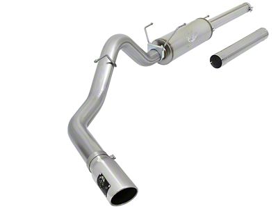 AFE Large Bore-HD 4-Inch Single Exhaust System with Polished Tip; Side Exit (03-04 5.9L RAM 3500)