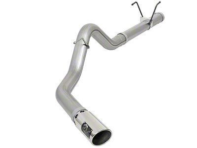 AFE Large Bore-HD 4-Inch Single Exhaust System with Polished Tip; Side Exit (07-12 6.7L RAM 3500)