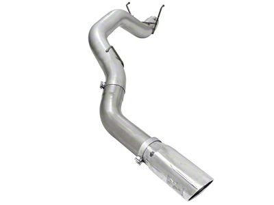 AFE Large Bore-HD 5-Inch Single Exhaust System with Polished Tip; Side Exit (13-18 6.7L RAM 3500)