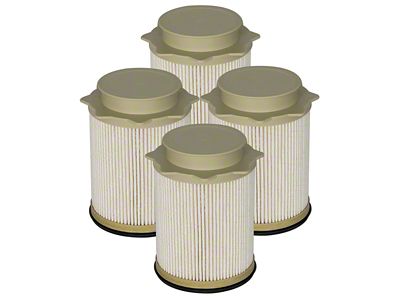 AFE Pro GUARD D2 Fuel Filter; Set of Four (10-18 6.7L RAM 3500)