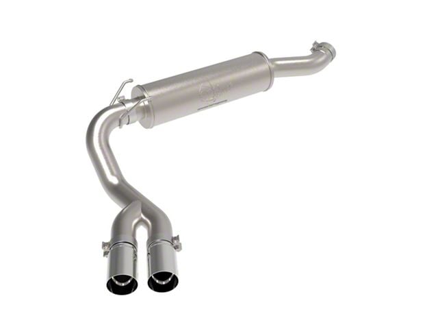 AFE Rebel Series 3.50-Inch Single Exhaust System with Polished Tips; Middle Side Exit (19-24 6.4L RAM 3500)
