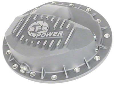 AFE Street Series Front Differential Cover with Machined Fins; Raw (03-12 5.9L, 6.7L RAM 3500)