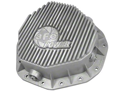 AFE Street Series Rear Differential Cover with Machined Fins; Raw; AAM 10.50/14 Rear Axles (03-05 5.9L RAM 3500)