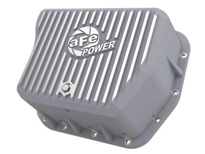 AFE Street Series Transmission Pan with Machined Fins; Raw (03-07 5.9L RAM 3500 w/ Automatic Transmission)