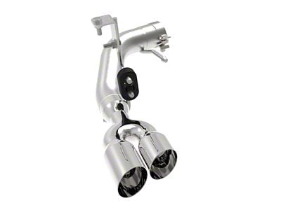 AFE Rebel Series 3-Inch Muffler Delete Single Exhaust System with Polished Tips; Middle Side Exit (19-23 Ranger)