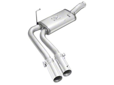 AFE Rebel Series 3 to 2.50-Inch Dual Exhaust System with Polished Tips; Middle Side Exit (09-13 5.3L Silverado 1500)