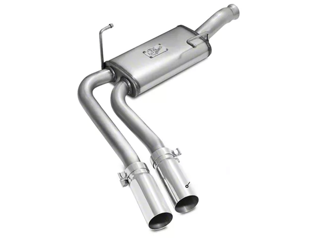 AFE Rebel Series 3 to 2.50-Inch Dual Exhaust System with Polished Tips; Middle Side Exit (09-13 4.3L Sierra 1500)