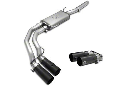 AFE Rebel Series 3 to 2.50-Inch Dual Exhaust System with Black Tips; Middle Side Exit (04-08 5.4L F-150)