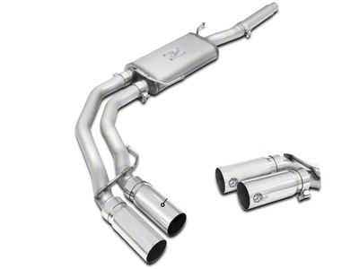 AFE Rebel Series 3 to 2.50-Inch Dual Exhaust System with Polished Tips; Middle Side Exit (04-08 4.6L F-150)
