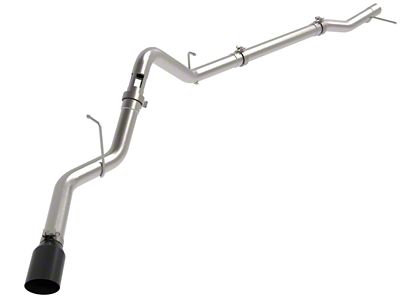 AFE Large Bore-HD 3-Inch DPF-Back Single Exhaust System with Black Tip; Side Exit (23-25 3.0L Duramax Sierra 1500)