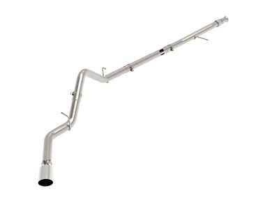 AFE Large Bore-HD 3-Inch DPF-Back Single Exhaust System with Polished Tip; Side Exit (20-25 3.0L Duramax Sierra 1500)
