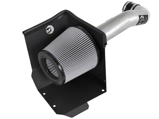 AFE Magnum FORCE Stage-2 Cold Air Intake with Pro DRY S Filter; Brushed (14-18 6.2L Sierra 1500)