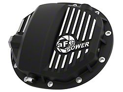 AFE Pro Series Rear Differential Cover with Machined Fins; Black; AAM 9.5/9.76 (14-24 Sierra 1500)