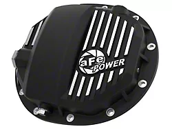 AFE Pro Series Rear Differential Cover with Machined Fins; Black; AAM 9.5/9.76 (14-23 Sierra 1500)
