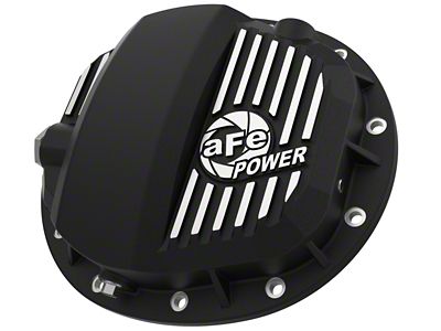 AFE Pro Series Rear Differential Cover with Machined Fins; Black; GMCH 9.5-12 (19-25 Sierra 1500)