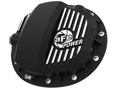 AFE Pro Series Rear Differential Cover with Machined Fins; Black; GMCH 9.5-12 (19-24 Sierra 1500)