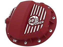 AFE Pro Series Rear Differential Cover with Machined Fins; Red; GMCH 9.5-12 (19-24 Sierra 1500)