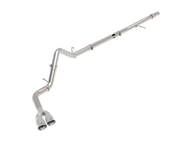AFE Rebel XD Series 3-Inch DPF-Back Single Exhaust System with Polished Tips; Side Exit (20-24 3.0L Duramax Sierra 1500)