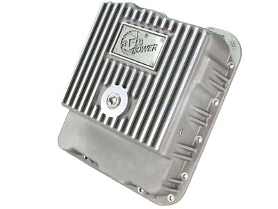 AFE Street Series Transmission Pan with Machined Fins; Raw (99-13 V8 Sierra 1500)