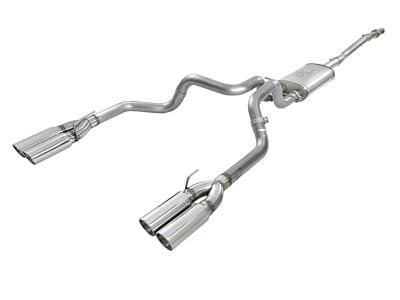 AFE Vulcan Series 3-Inch Dual Exhaust System with Polished Tips; Rear Exit (19-25 5.3L Sierra 1500 w/ Factory Dual Exhaust)