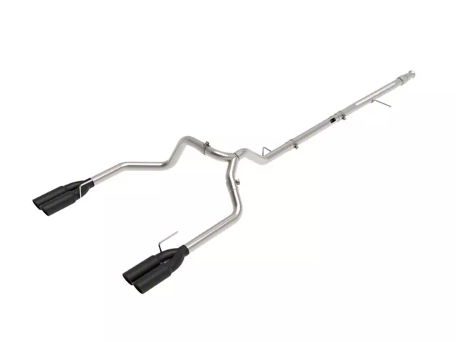 AFE Vulcan Series 3-Inch DPF-Back Dual Exhaust System with Black Tips; Rear Exit (20-24 3.0L Duramax Sierra 1500)