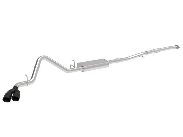 AFE Vulcan Series 3-Inch Single Exhaust System with Black Tips; Side Exit (19-24 2.7L Sierra 1500)